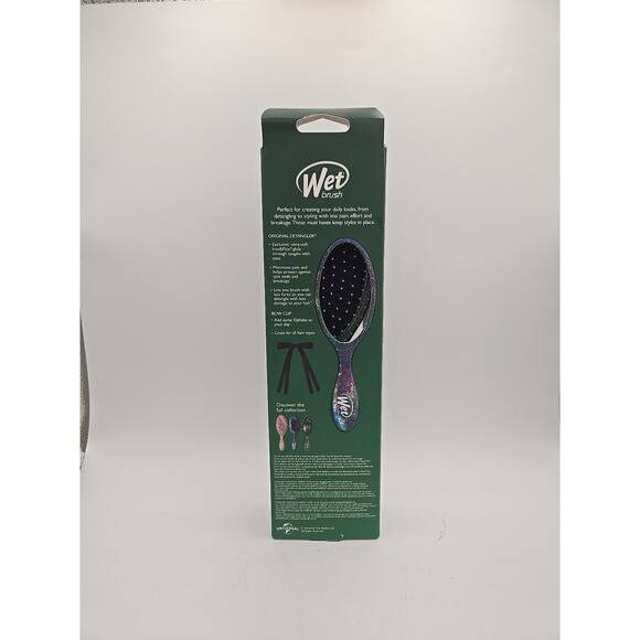 NEW Wicked Wet Brush Wickedly Beautiful Elphaba Detangler Hair Brush Bow Clip - Picture 2 of 3